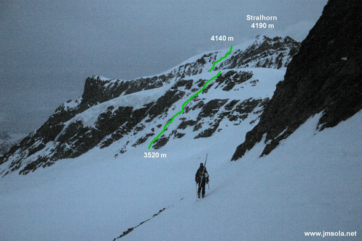 La face sud du Strahlhorn