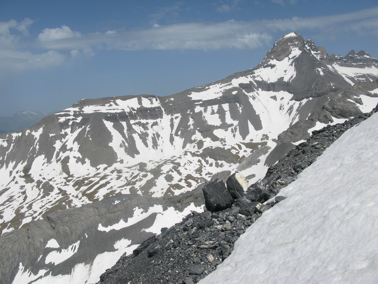 Haute Cime dans la descente