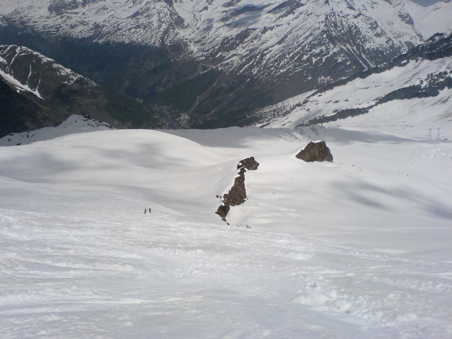 descente sur Saas Fee