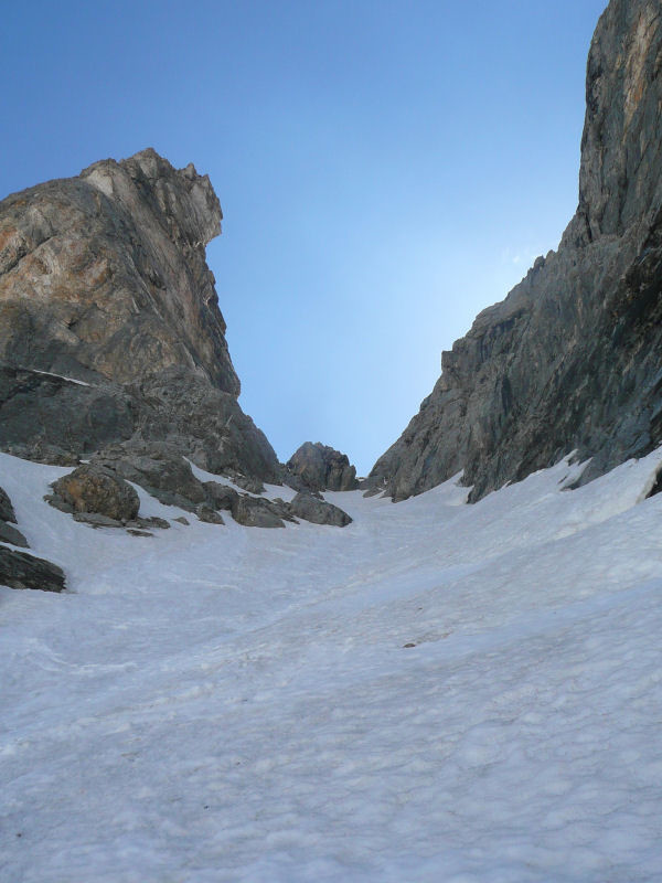 Le Couloir du bas (Face N Munia): vue vers le haut prise vers le bas du couloir du bas (c'est clair ?)