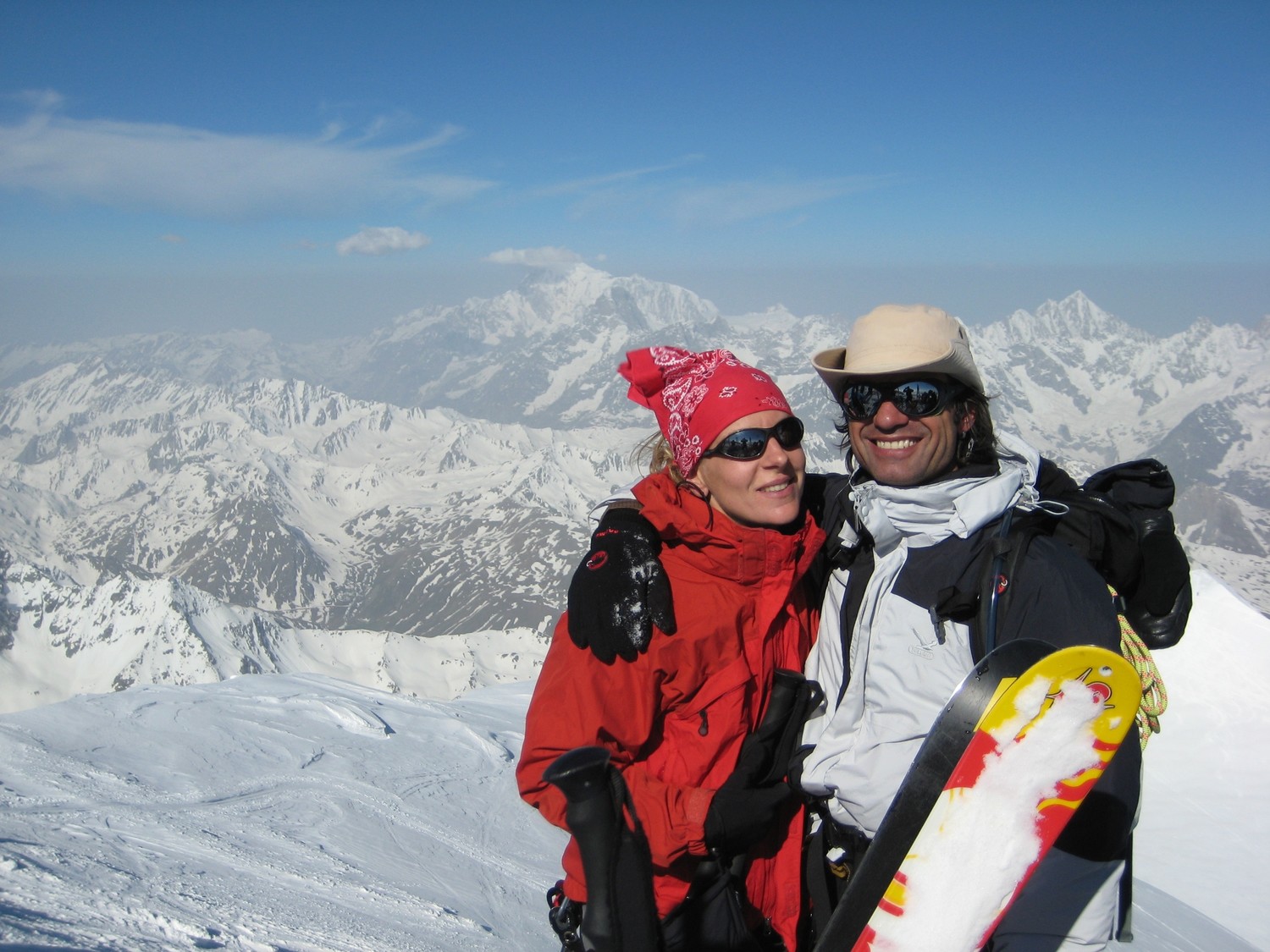 En haut