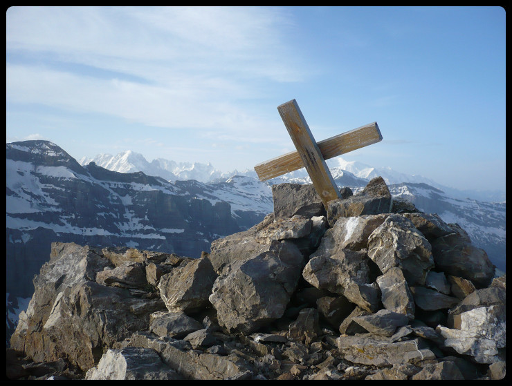 Sommet et vue sur les faces nord du Bassin d'Argentière (entre autre!)