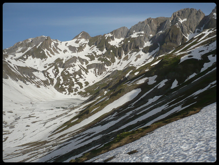 Lac de la Vogealle et une partie des Dents Blanches Occidentales