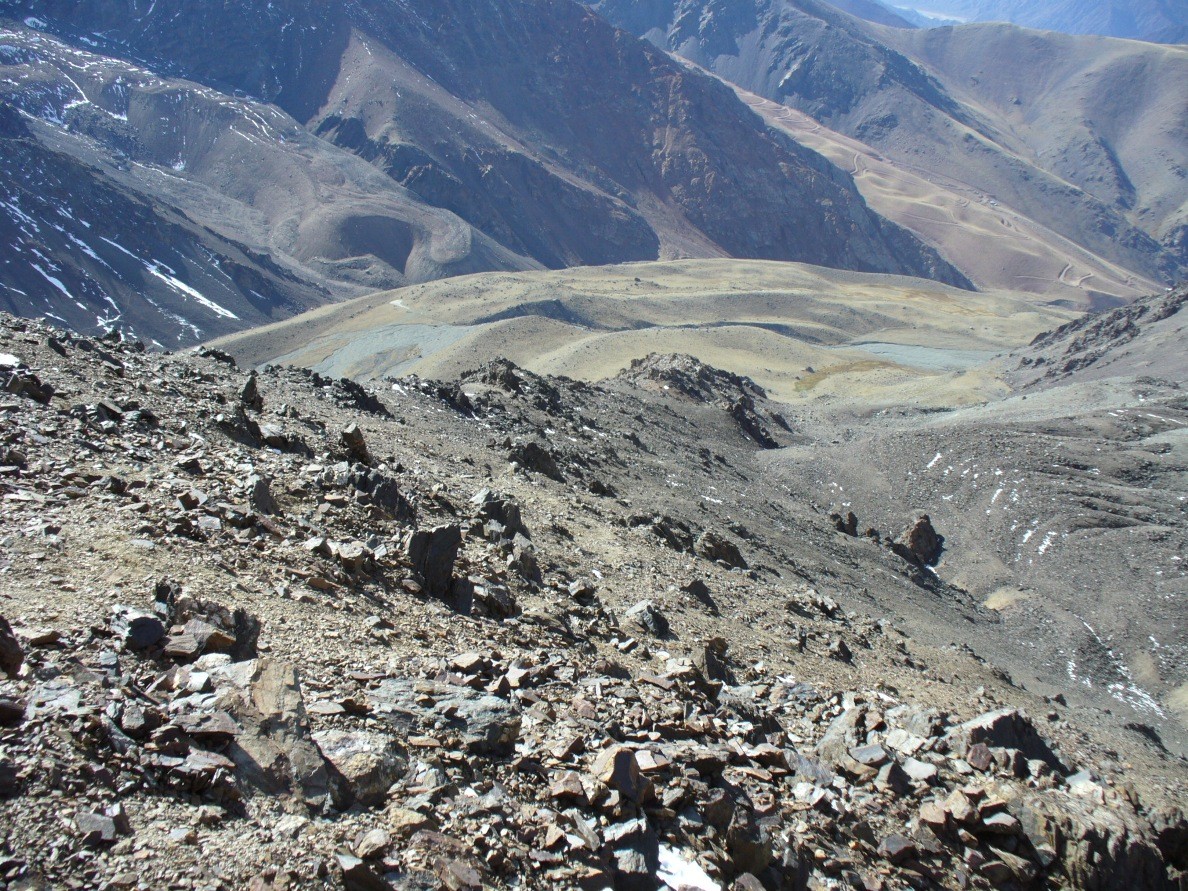 Por aca transcurre la ruta normal del Cº Franke