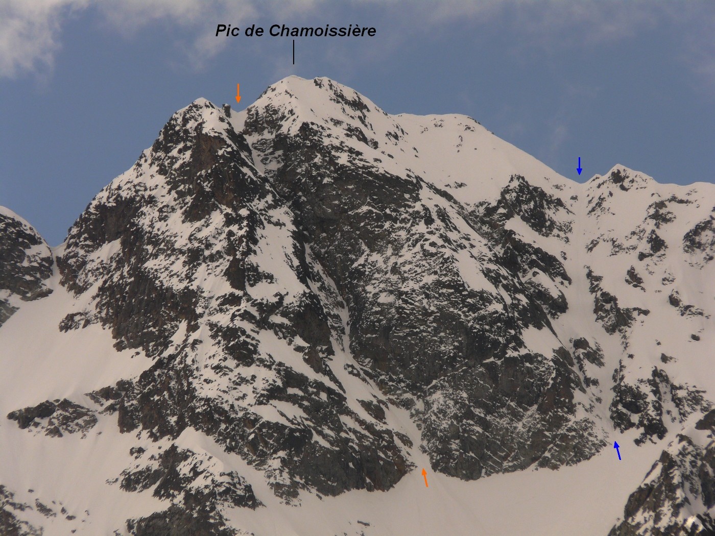 Pic de Chamoissière - versant N