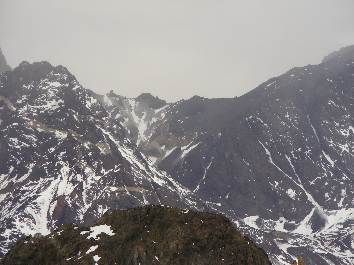 El col entre el México y el Tolosa, visto desde el NNW
