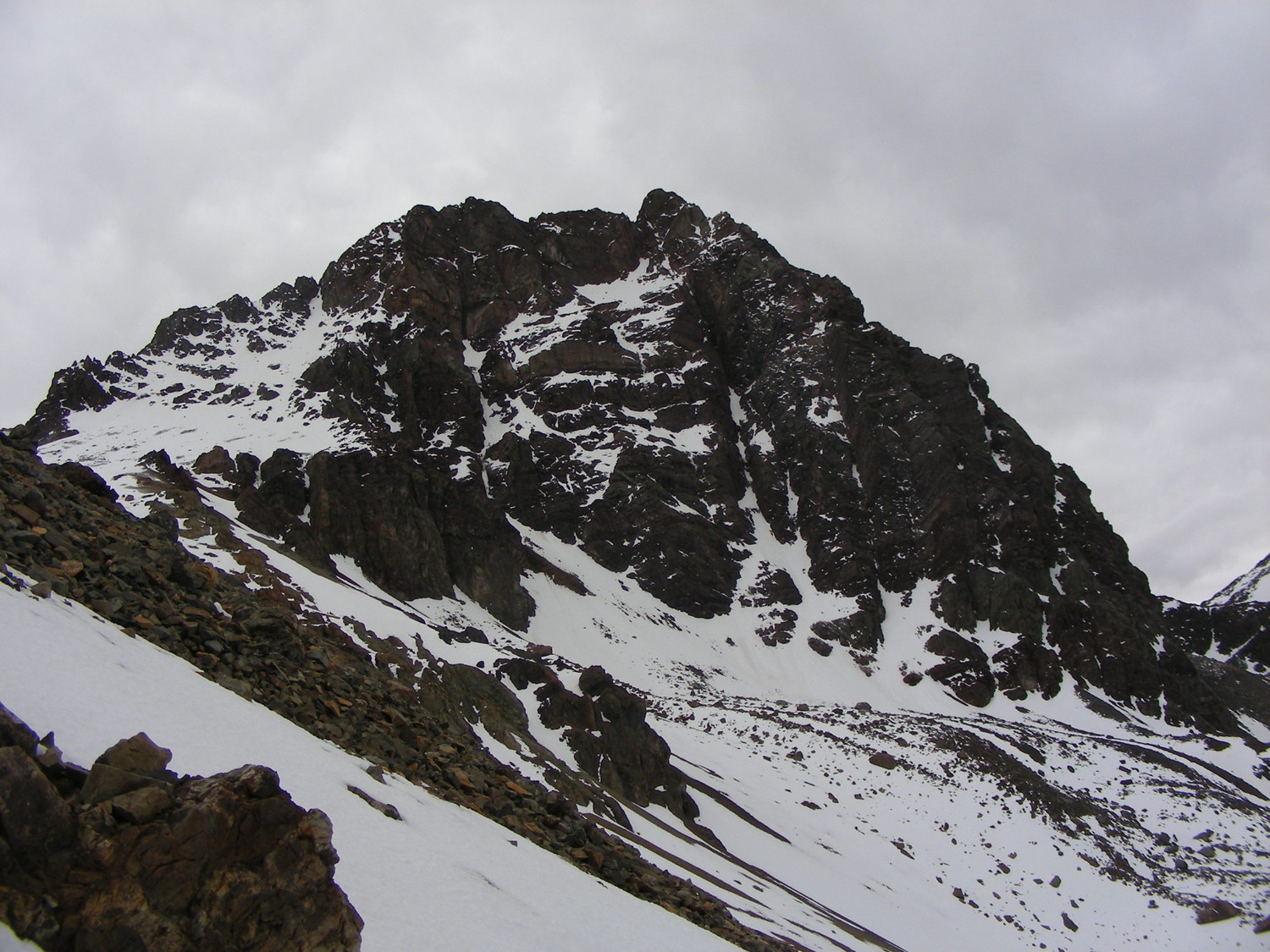 The S face of the S summit of Tres Hermanos
