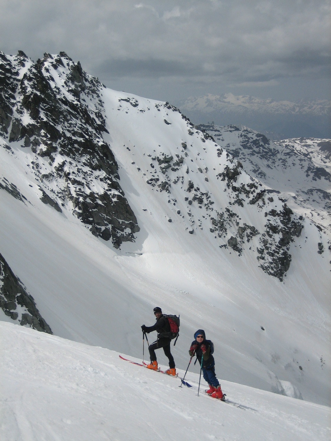Durant la descente du Glacier de Peclet