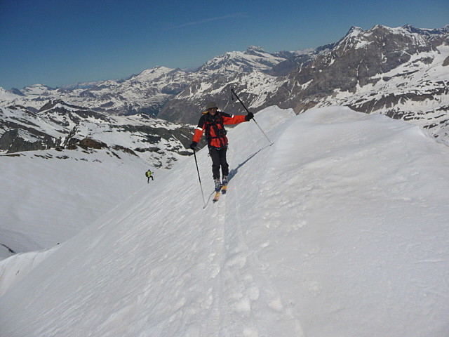 Yannik sur l'arête finale