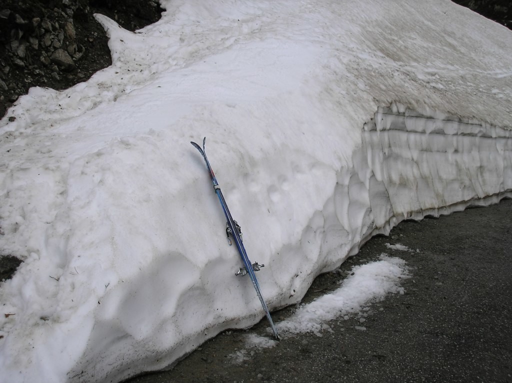 Encore de la neige au départ, mais ça fond!