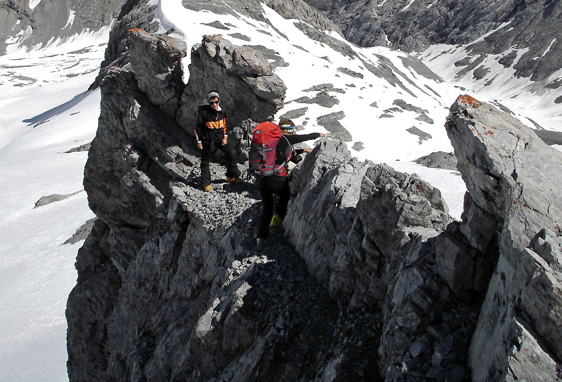 Punta del Crapinellin; ritorno dalla vetta...