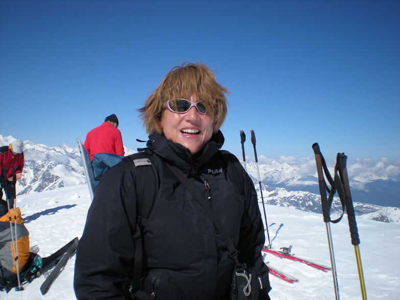Caty at the top