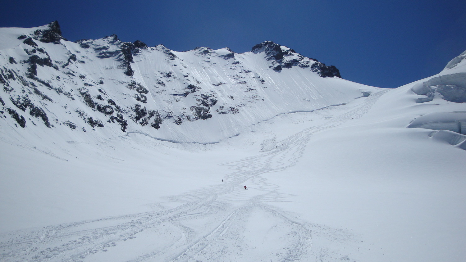 Descente dans la grande pente