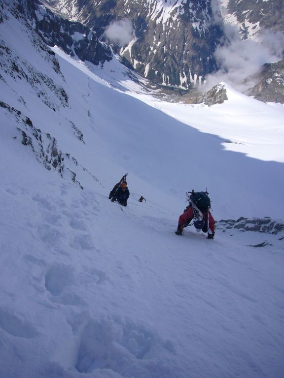 premières pentes du couloir