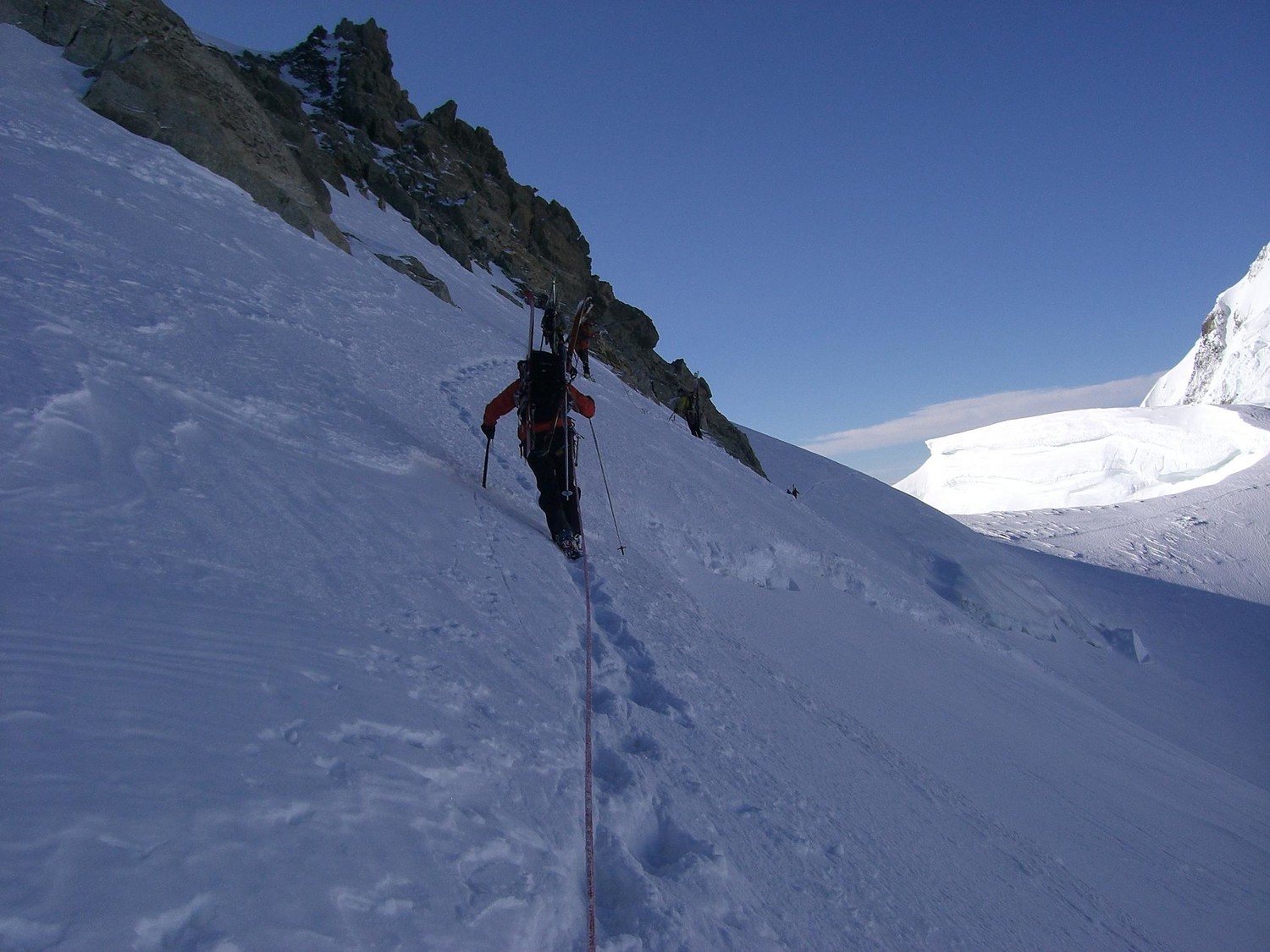 vers le col de la brenva