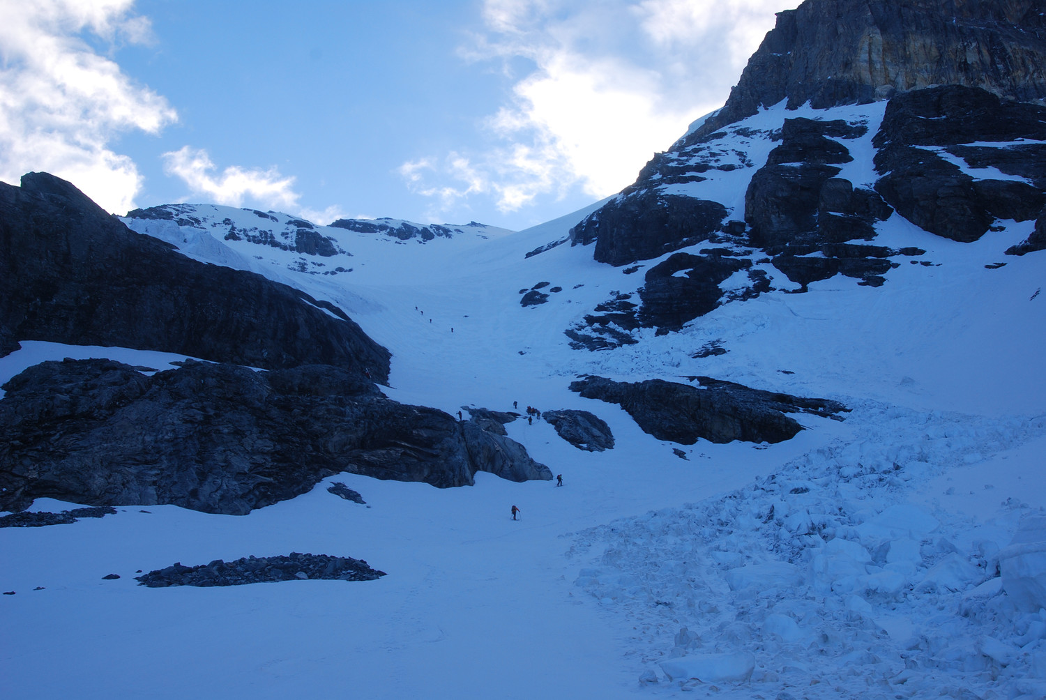 Durante la salita alla Grande Casse da circa 2900 m