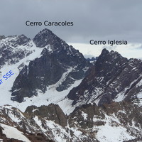 Los cerros Caracoles y Iglesia desde el Cristo (mayo 2009)