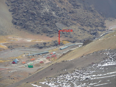 Location of the bridge on the Río Cuevas in the village of Las Cuevas (photo taken from the road going to the pass) Location of the bridge on the Río Cuevas in the village of Las Cuevas (photo taken from the road going to the pass)