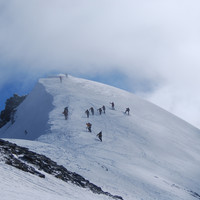 Gli ultimi metri sottostanti la cima della Grande Casse.