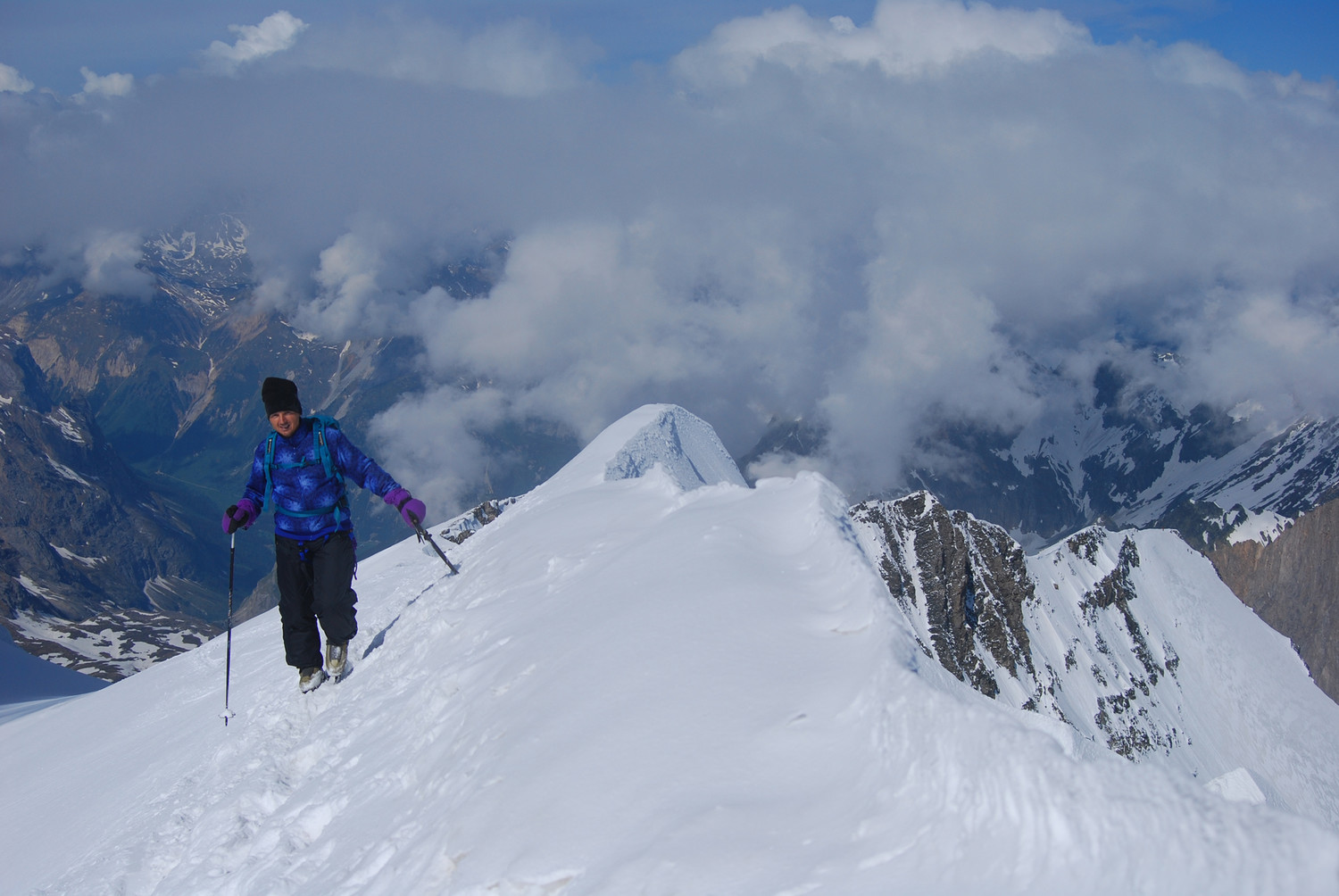 Roberto arriva in cima alla Grande Casse