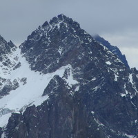 La cara SSE del Cerro Caracoles y su brecha S en mayo 2009