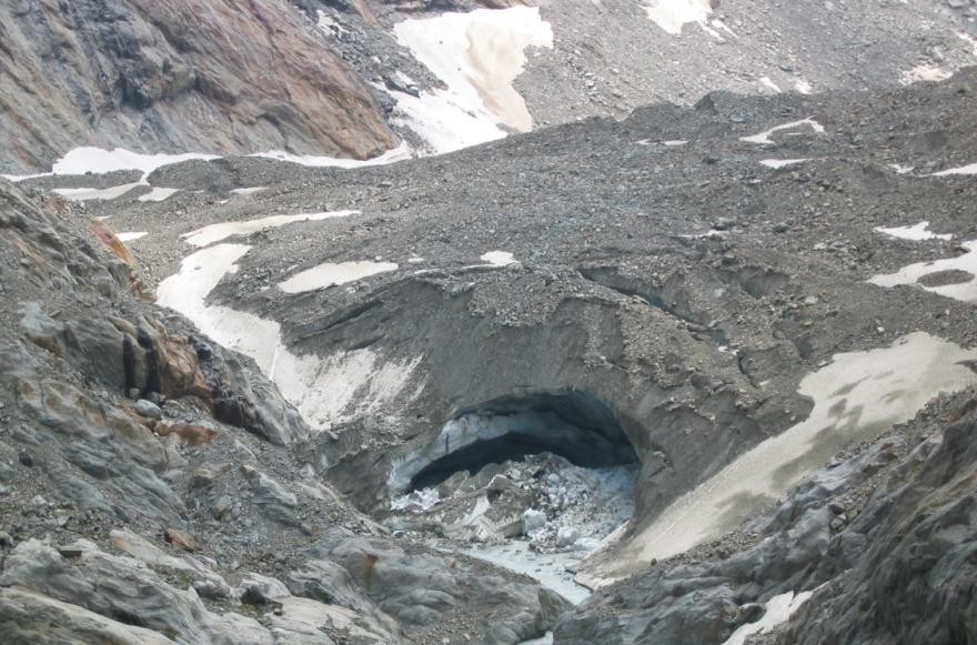 Gl. Tre-la-Tête - front du glacier/grotte