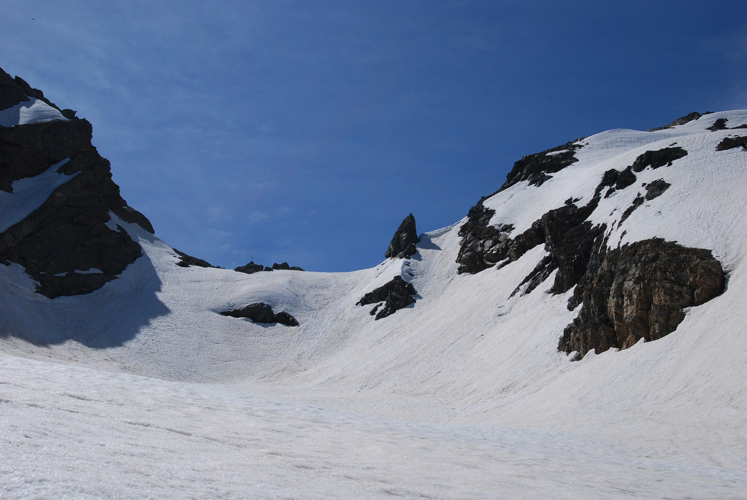 Il Passo della Malgina 2621 m versante N (Val Malgina).