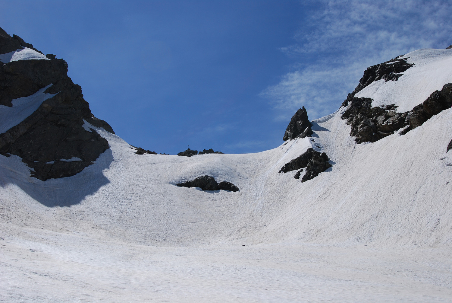 Il Passo della Malgina 2621 m versante N (Val Malgina).