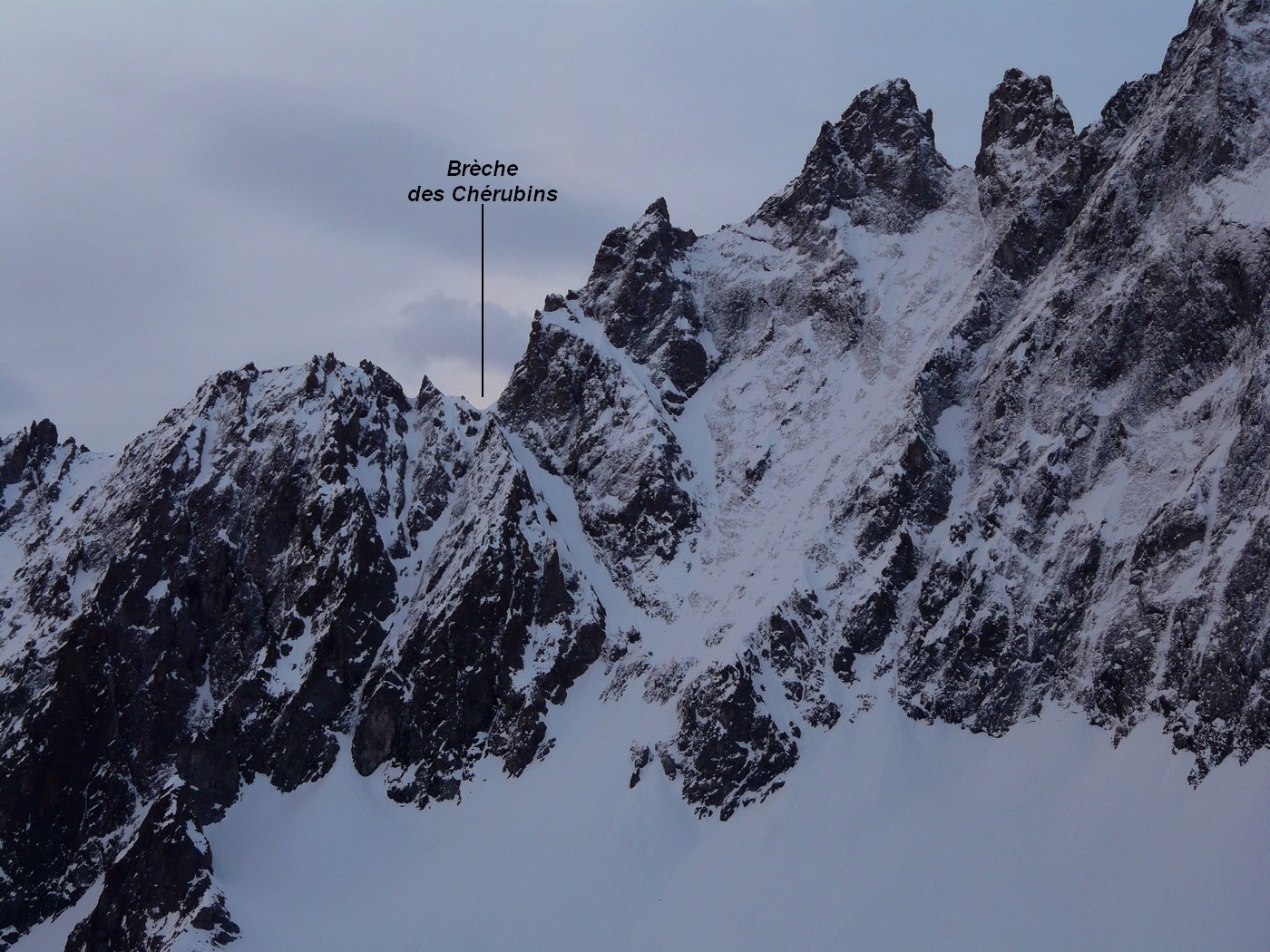 Brèche des Chérubins - versant NW
