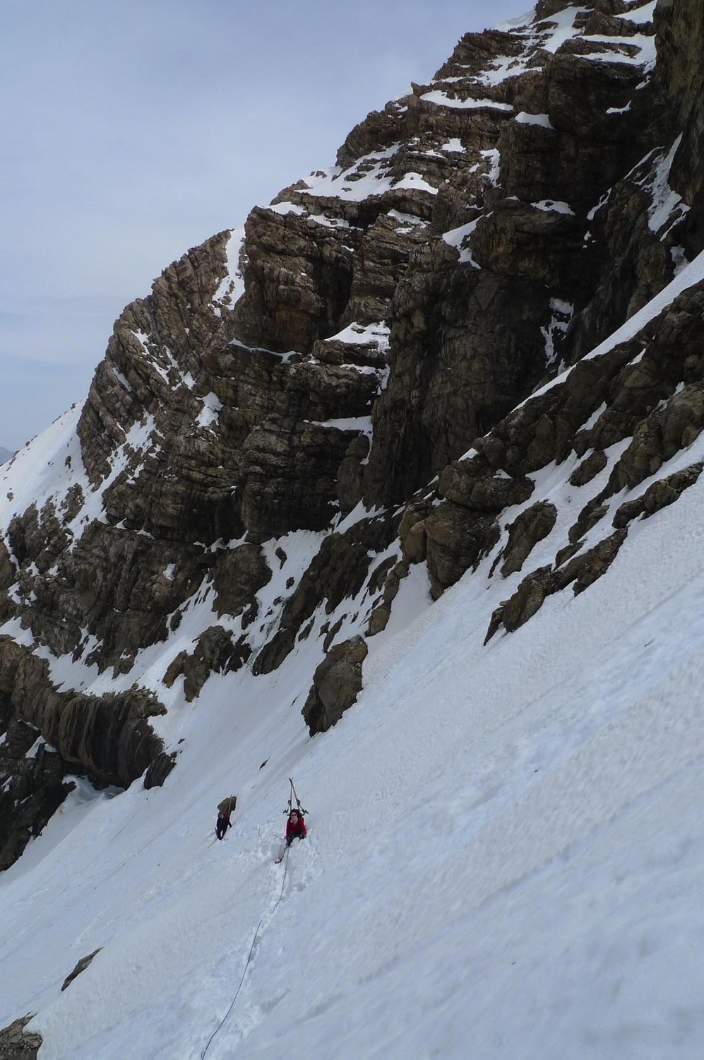 traversée au-dessus des barres rocheuses