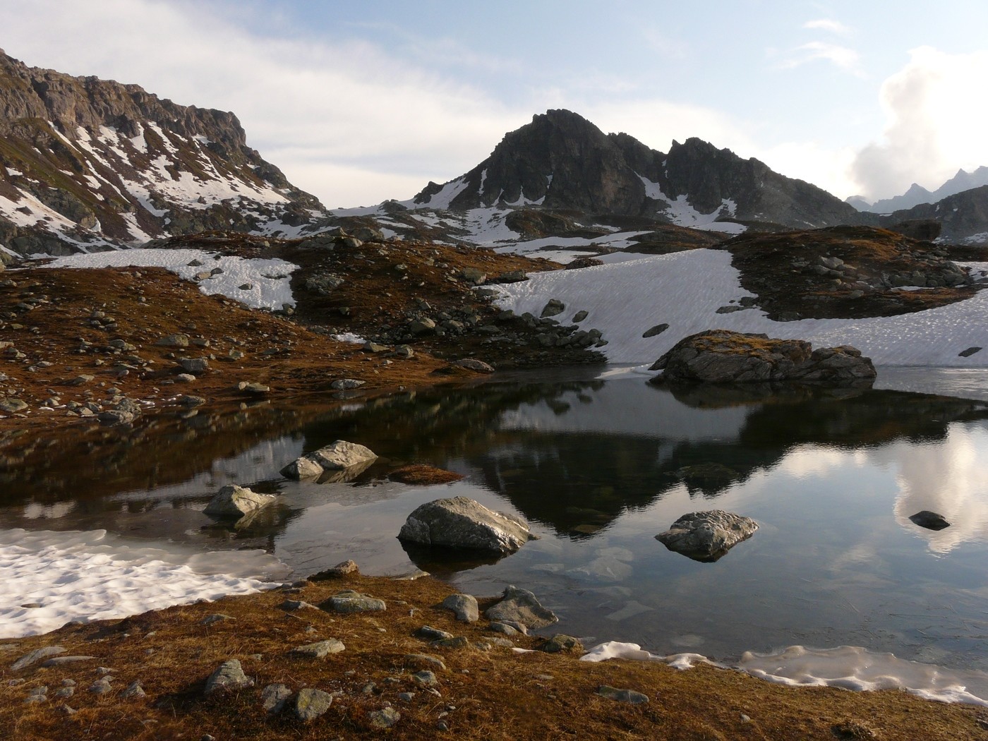 Col de la Charbonnière depuis les lacs de la Portette