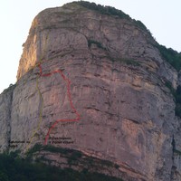 tracés de "Salutation au soleil" & "voie Desmaison"