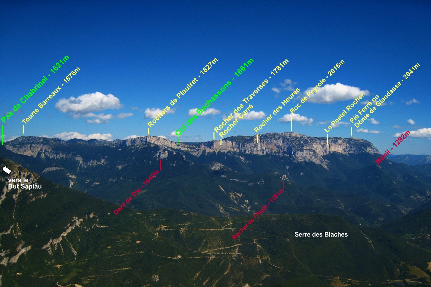 La Montagne de Glandasse, de Chabrinel au Pié Ferré