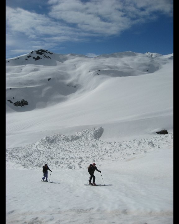 Au départ de la combe glacière de Hangendegletscherjoch