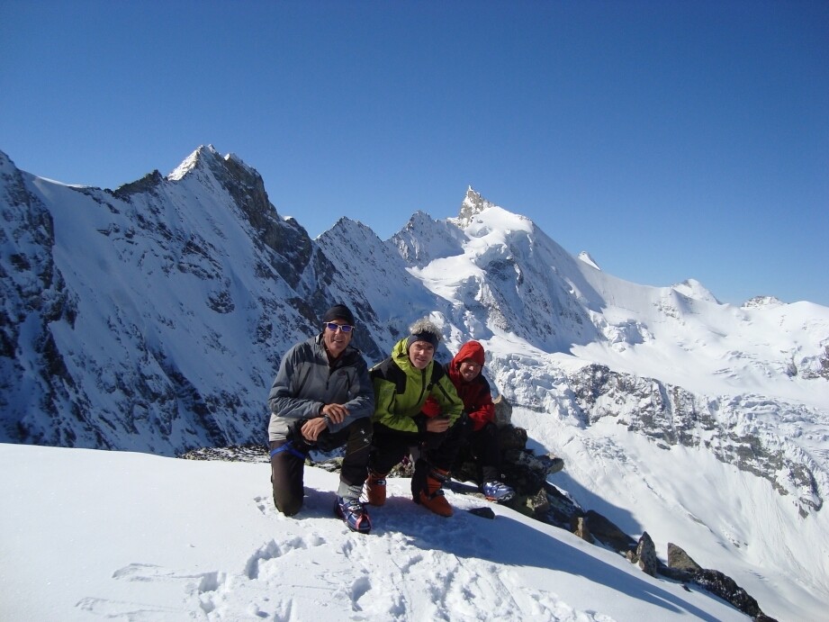 In cima alla quota 3577 del Weisshorn