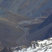 Portillo, vue de la montée au Santa Elena par la rampe W (may 2009)