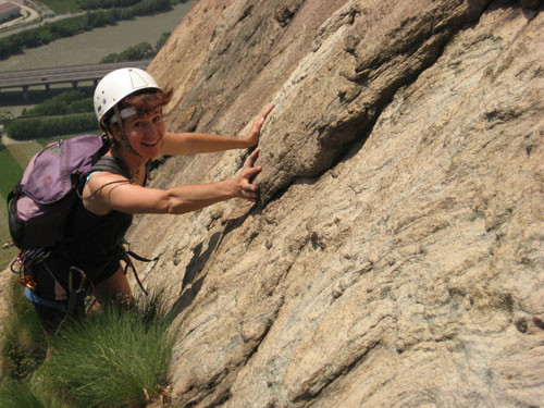 Corinne arrive au relai