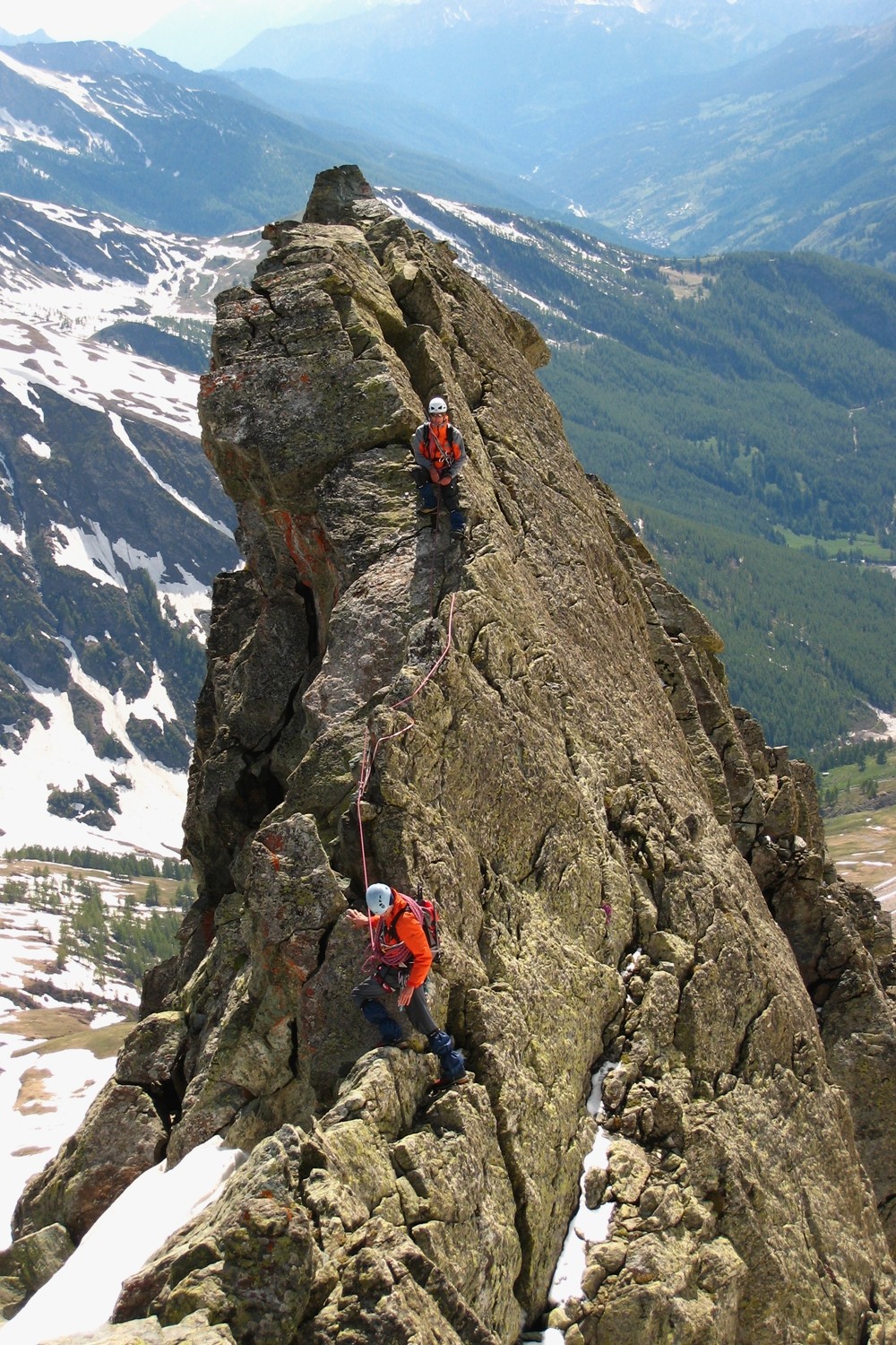 Arête entre l'anétcime S et le sommet du Bric Bouchet