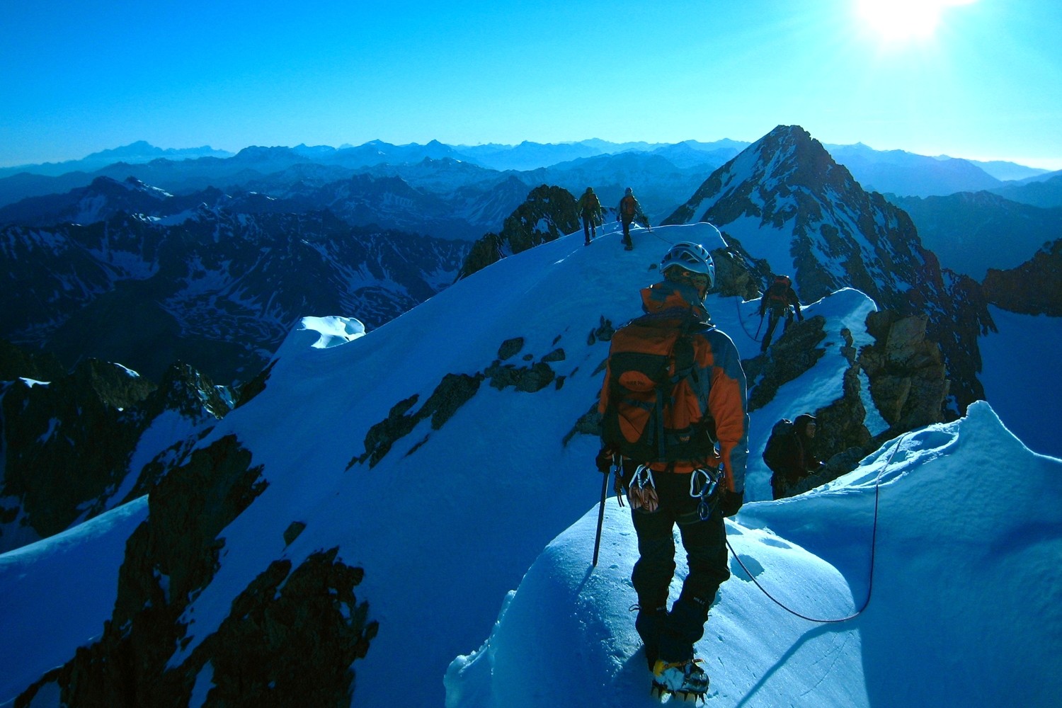 Sur l'arête de Roche Paillon, avec Emile Pic en ligne de mire