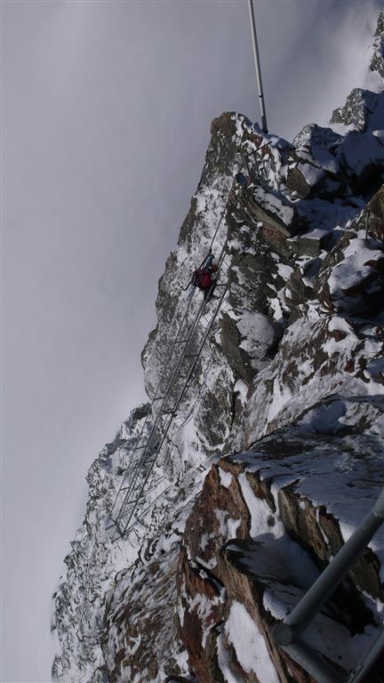 Descente des échelles dans une ambiance féerique