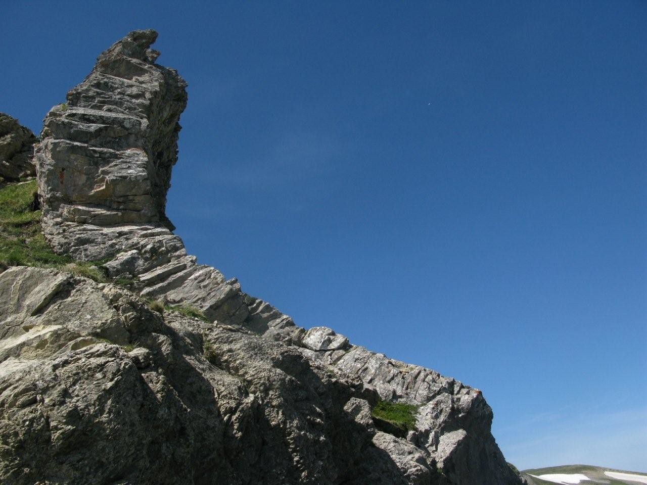 la corne en rive G de la cuvette supérieure