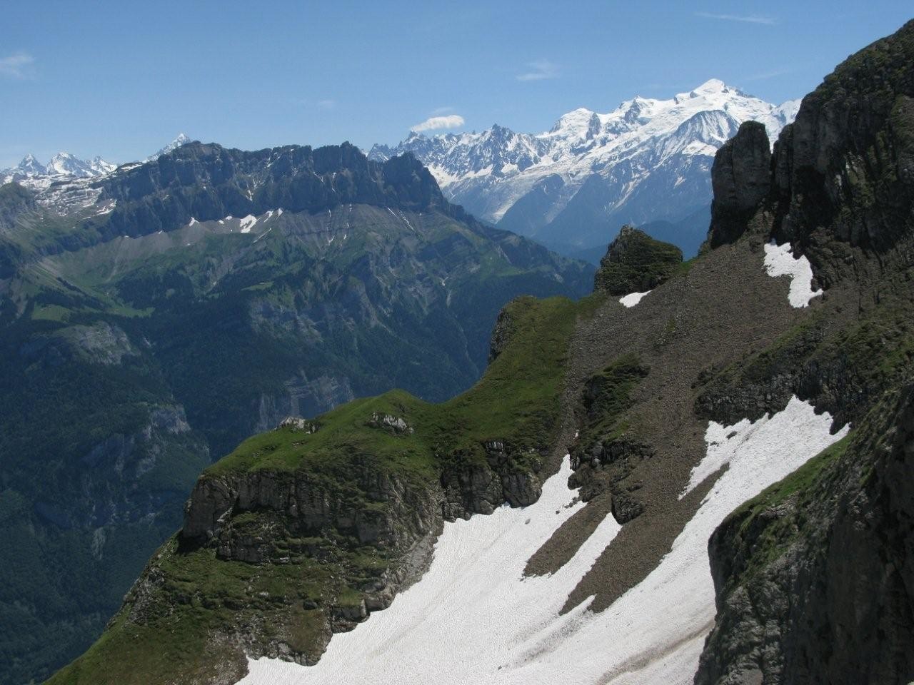 Mont-Blanc depuis le haut de la cuvette supérieure