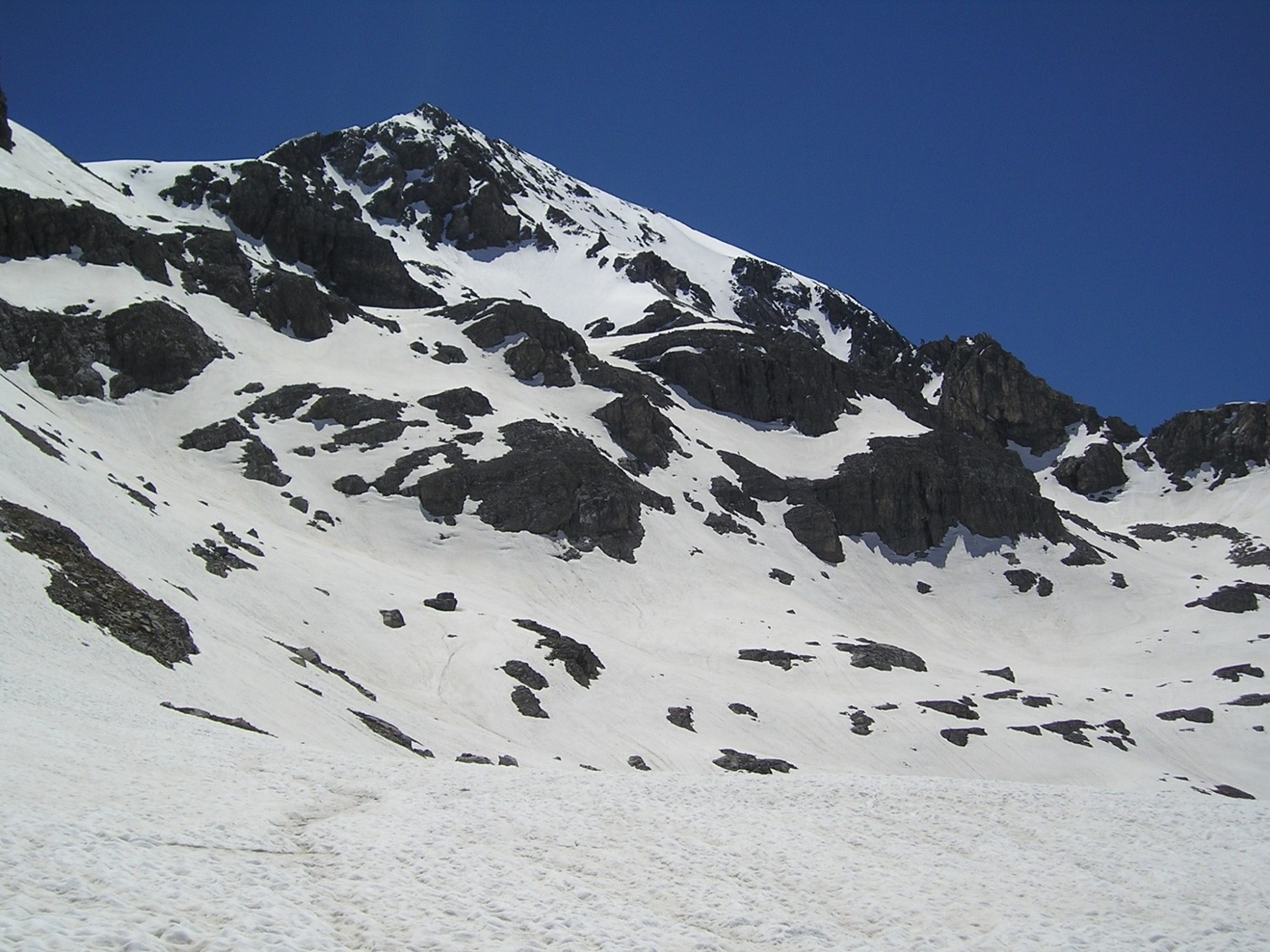 Antécime 3172 depuis le col de Fontaine froide
