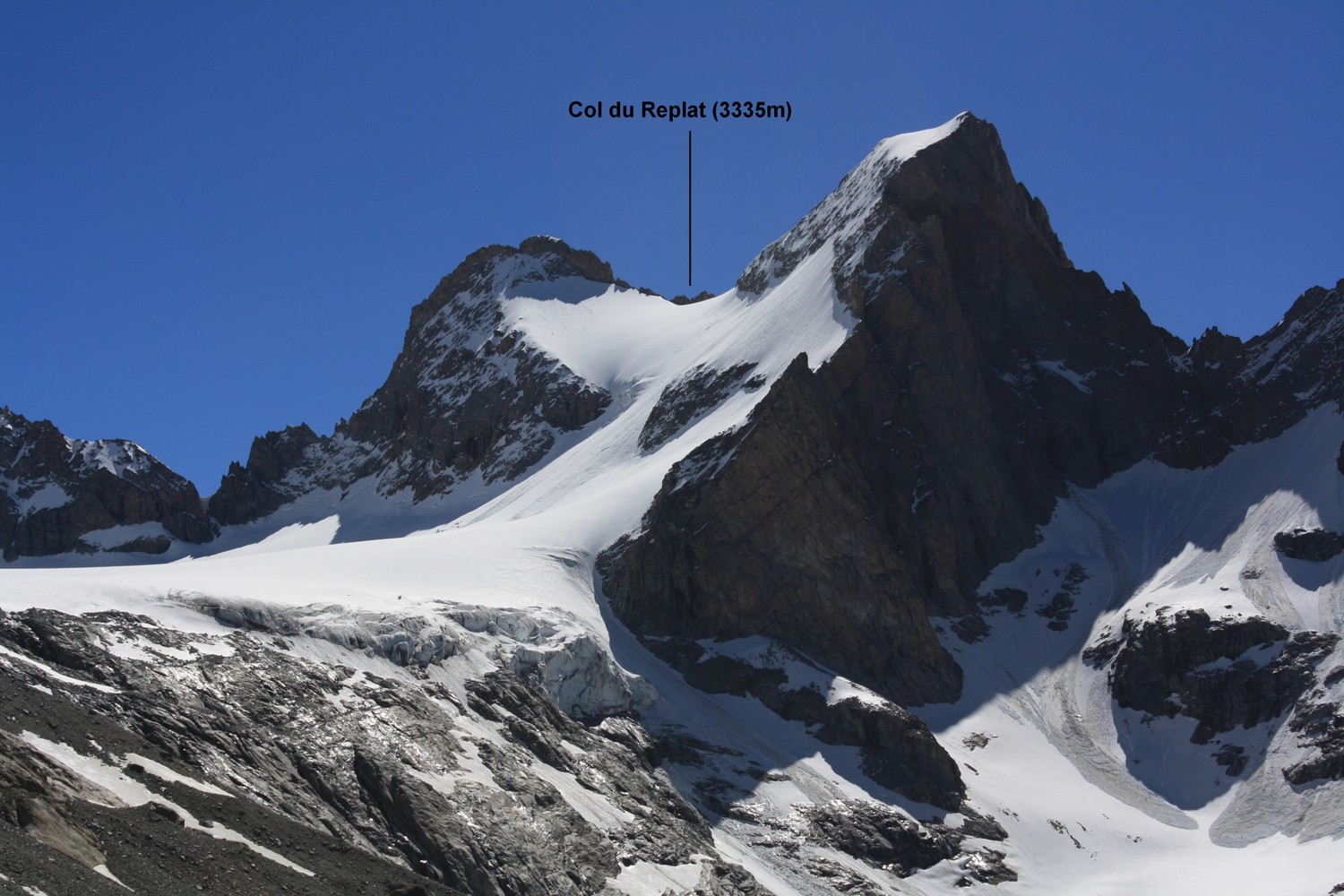 Le Col du Replat, versant NW