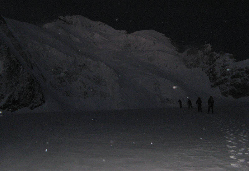 Vers les Ecrins au clair de lune