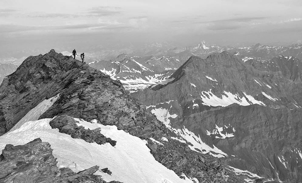 Les derniers mètres sur l'arête