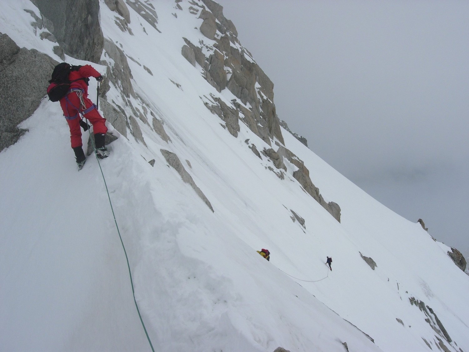 passage en glace sur le versant Nord