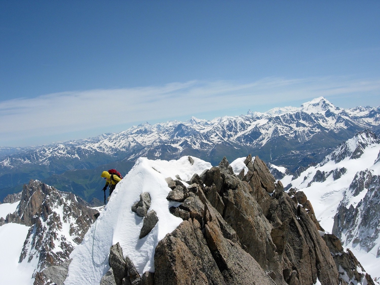 l'Arête Forbes particulièrment bien chargée de neige