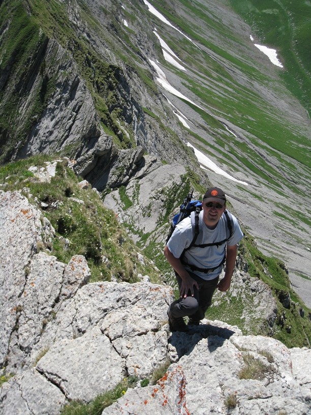 Descente de l'arête SW de la Dt de Folliéran
