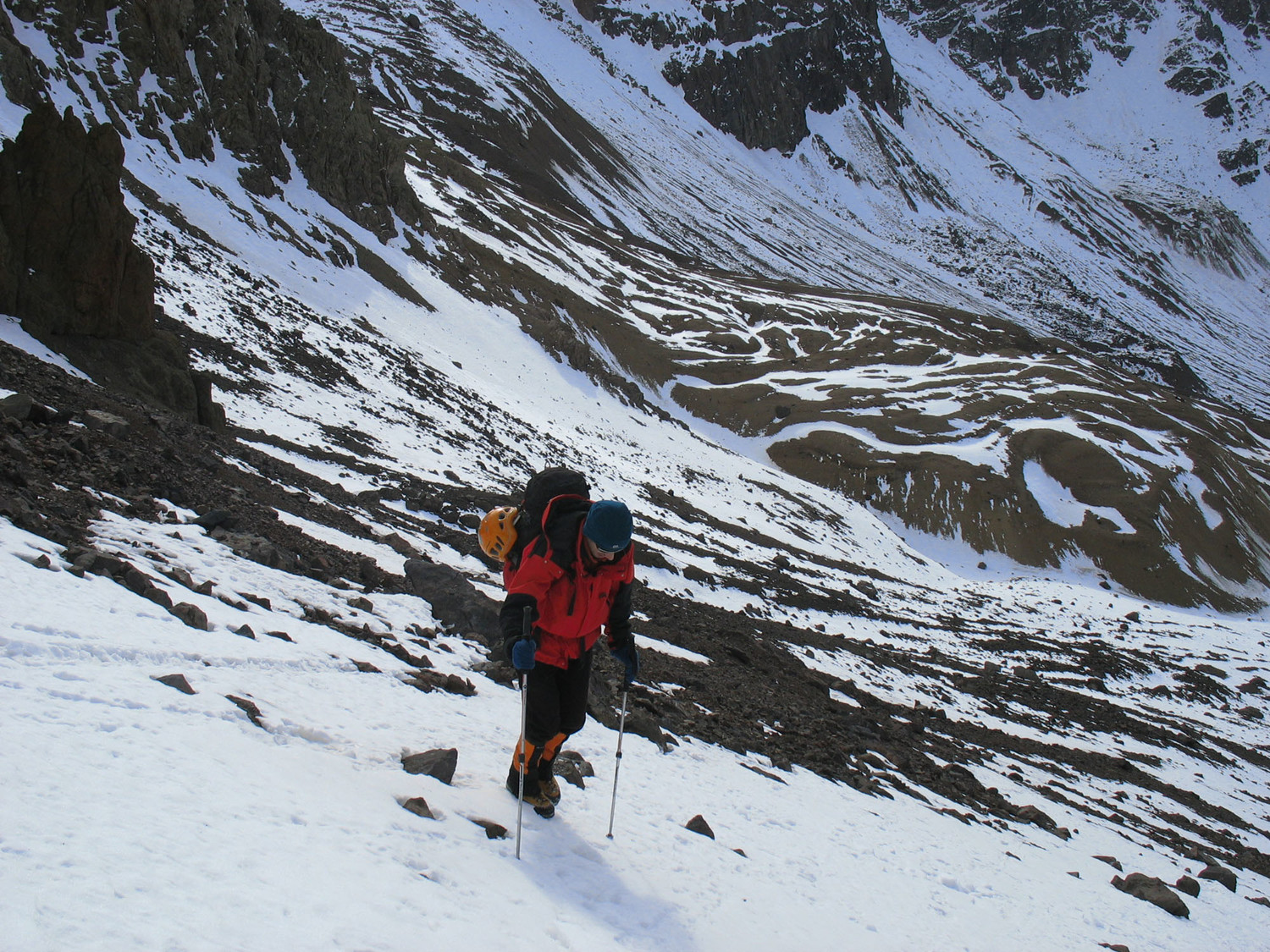 Ascenso por los nevés.